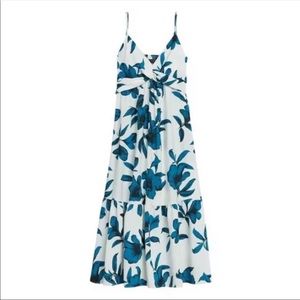 Banana Republic twist front maxi dress floral